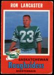 #101 Ron Lancaster 