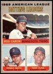 #62 AL Batting Leaders Rod Carew / Tony Oliva / Reggie Smith 