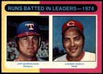 #308 RBI Leaders Johnny Bench / Jeff Burroughs 