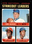 #72 NL Strikeout Leaders Bob Gibson / Fergie Jenkins / Tom Seaver 