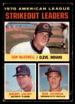 #71 AL Strikeout Leaders Bob Johnson / Mickey Lolich / Sam McDowell 