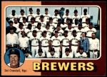 #384 Brewers Team Checklist Del Crandall 