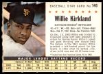 #146 Willie Kirkland  Perforated - Cleveland 