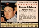 #92 Harmon Killebrew  Hand cut - Minneapolis 
