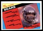 #221 Bears Leaders Walter Payton / Willie Gault / Leslie Frazier / Mike Hartenstine / Mike Singletary 