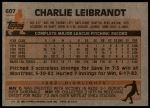 1983 Topps #607 Charlie Leibrandt<br />B83T 08 5362<br /><a class='button AddToCart' data-ajax='true' data-ajax-mode='replace' data-ajax-update='#cart-info' href='/AddToCart?itemId=6170109&quantity=1&type=0'>Add To Cart</a>