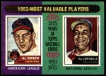 #191 1953 MVPs Al Rosen / Roy Campanella 