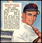 #13 Mickey Vernon No Tab  