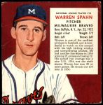 #10 Warren Spahn No Tab 