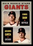 #349 Giants Rookie Stars Chris Shaw / Aramis Garcia 