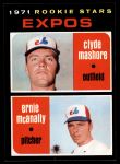 1971 Topps #376  -  Clyde Mashore / Ernie McNally Expos Rookies<br />B71T 09 3104<br /><a class='button AddToCart' data-ajax='true' data-ajax-mode='replace' data-ajax-update='#cart-info' href='/AddToCart?itemId=6338821&quantity=1&type=0'>Add To Cart</a>