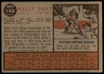 1962 Topps #148 NRM Wally Post<br />B62T 10 1138<br /><a class='button AddToCart' data-ajax='true' data-ajax-mode='replace' data-ajax-update='#cart-info' href='/AddToCart?itemId=6349613&quantity=1&type=0'>Add To Cart</a>