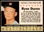 #14 Ryne Duren  Hand Cut 