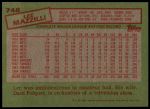 1985 Topps #748 Lee Mazzilli<br />B85T 08 3923<br /><a class='button AddToCart' data-ajax='true' data-ajax-mode='replace' data-ajax-update='#cart-info' href='/AddToCart?itemId=6471399&quantity=1&type=0'>Add To Cart</a>