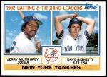 #81 Yankees Leaders & Checklist Jerry Mumphrey / Dave Righetti 