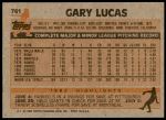 1983 Topps #761 Gary Lucas<br />B83T 08 8178<br /><a class='button AddToCart' data-ajax='true' data-ajax-mode='replace' data-ajax-update='#cart-info' href='/AddToCart?itemId=6489490&quantity=1&type=0'>Add To Cart</a>