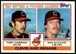 #141 Indians Leaders & Checklist Rick Sutcliffe / Toby Harrah 