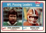 #1 Passing Leaders Ron Jaworski / Brian Sipe 