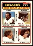 #264 Bears Leaders & Checklist Walter Payton / James Scott / Len Walterscheid / Dan Hampton 