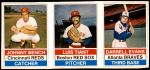 Johnny Bench / Luis Tiant / Darrell Evans 