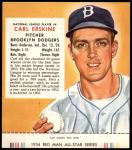 #4 Carl Erskine With Tab  