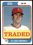 1974 Topps Traded #51 T  -  Bob Heise Traded<br />B74T 09 1094<br /><a class='button AddToCart' data-ajax='true' data-ajax-mode='replace' data-ajax-update='#cart-info' href='/AddToCart?itemId=6614224&quantity=1&type=0'>Add To Cart</a>