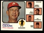 #486 Phillies Leaders Danny Ozark / Carroll Beringer / Billy De Mars / Ray Rippelmeyer / Bobby Wine Orange 