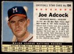 #104 Joe Adcock  Hand Cut 