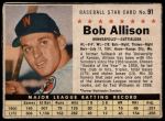#91 Bob Allison Hand cut - Minneapolis 