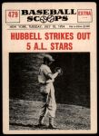 #479 Strikes Out 5 AL Stars  Carl Hubbell  