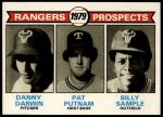 1979 Topps #713  -  Danny Darwin / Pat Putnam / Billy Sample Rangers Prospects<br />B79T 08 8372<br /><a class='button AddToCart' data-ajax='true' data-ajax-mode='replace' data-ajax-update='#cart-info' href='/AddToCart?itemId=6744829&quantity=1&type=0'>Add To Cart</a>
