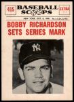 #415 Sets Series Mark Bobby Richardson 