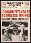#440 Pitches 56 Scoreless Innings  Walter Johnson  