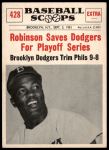 #428 Saves Dodgers for Playoff Series   Jackie Robinson  