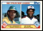 #704 SB Leaders Rickey Henderson / Tim Raines 