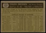 1961 Topps #137 Chuck Dressen<br />B61T 14 7416<br /><a class='button AddToCart' data-ajax='true' data-ajax-mode='replace' data-ajax-update='#cart-info' href='/AddToCart?itemId=6863839&quantity=1&type=0'>Add To Cart</a>