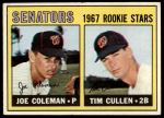 #167 Senators Rookies Joe Coleman / Tim Cullen 