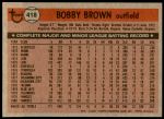 1981 Topps #418 Bobby Brown<br />B81T 07 8130<br /><a class='button AddToCart' data-ajax='true' data-ajax-mode='replace' data-ajax-update='#cart-info' href='/AddToCart?itemId=6889465&quantity=1&type=0'>Add To Cart</a>