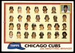 #676 Cubs Team Checklist  