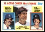 #717 AL Active ERA Leaders Rollie Fingers / Jim Palmer / Ron Guidry 