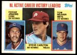 #706 NL Active Win Leaders Tom Seaver / Fergie Jenkins / Steve Carlton 