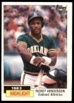 #2 1983 Highlight Rickey Henderson 