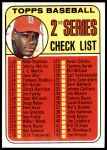 #107 Checklist 2 Bob Gibson #161 John Purdin 