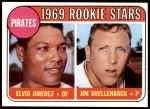 #567 Pirates Rookies Elvio Jimenez / Jim Shellenback with Black Outline 