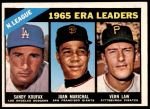 #221 NL ERA Leaders Sandy Koufax / Juan Marichal / Vern Law 