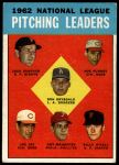 #7 NL Pitching Leaders Don Drysdale / Joey Jay / Art Mahaffey / Billy O'Dell / Bob Purkey / Jack Sanford 