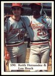 #590 Checklist Keith Hernandez / Lou Brock 