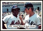 #595 Checklist Willie Mays / Herb Score 