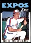 #141 Expos Team Checklist Buck Rodgers 