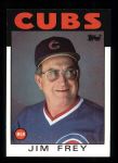 #231 Cubs Team Checklist Jim Frey 